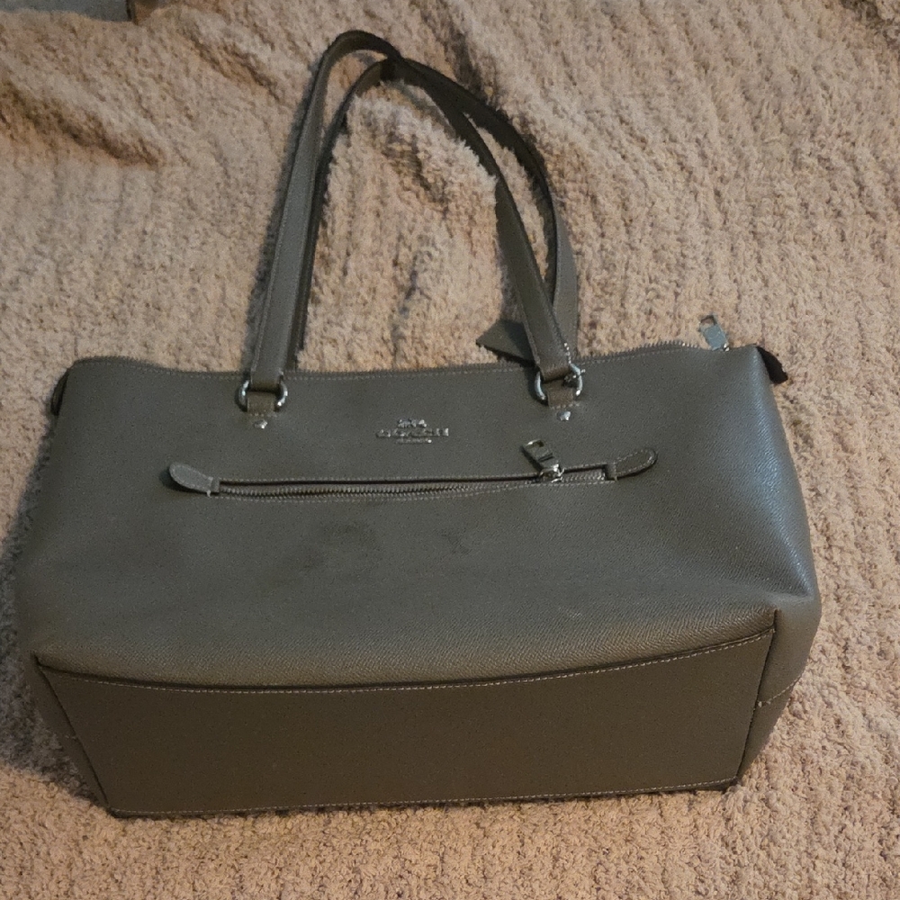 Coach Charcoal Leather Tote